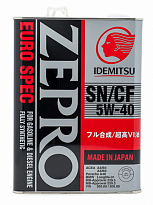 IDEMITSU Масло моторное синтетическое ZEPRO EURO SPEC 5W40 SN/CF 4л